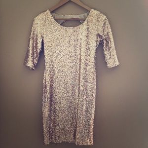 Rue 21 gold sequin dress